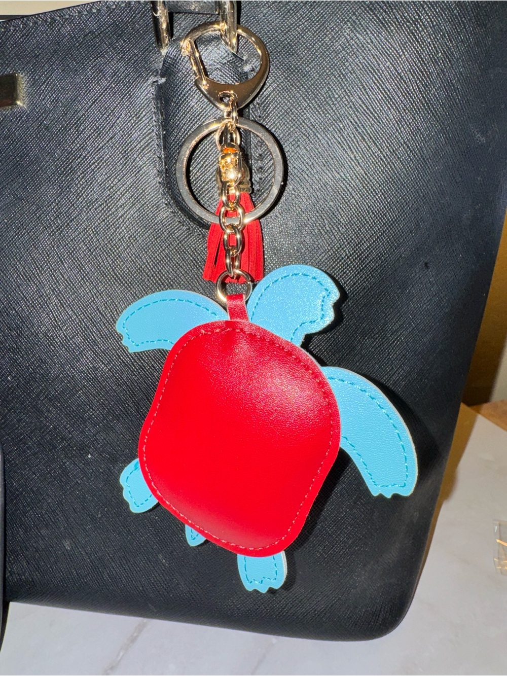 Red & Turquoise Turtle Keychain Bag Charm unbranded - new in packaging - Picture 3 of 3